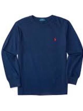 Polo Ralph Lauren Classic Fit Navy Long Sleeve T-Shirt Size XL